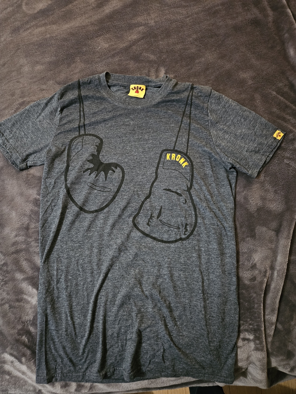 Men's Charcoal Heather Boxing Gloves Graphic Tee